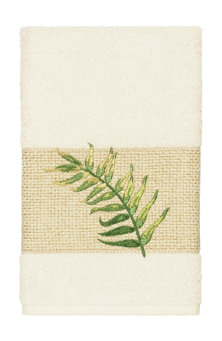 Linum Home Textiles Zoe Embellished Hand Towel - Cream, Main, color, Cream