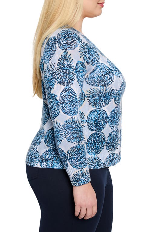 Nic + Zoe Nic+zoe Sand Dollar Supersoft Sweater In Blue Multi