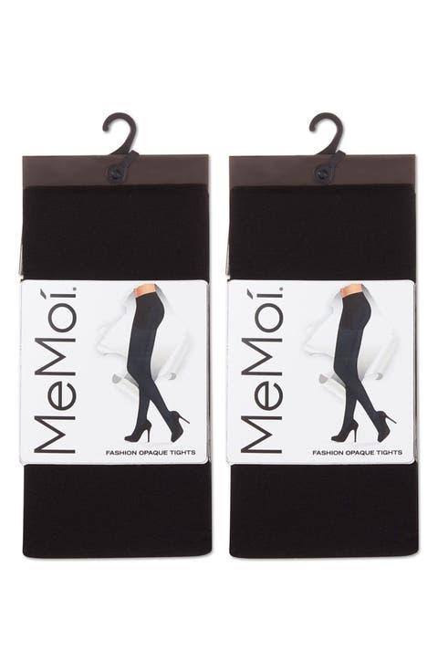 Assorted 2-Pack Flat Knit Tights