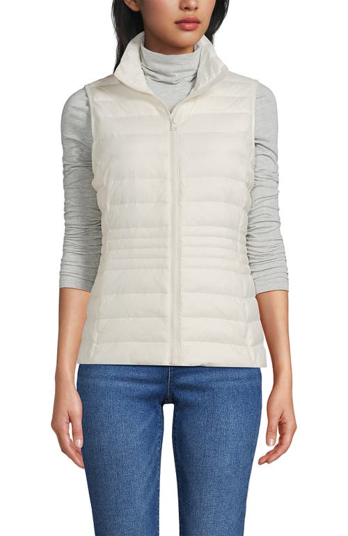 Lands' End Wanderweight Packable Ultralight Down Vest In White
