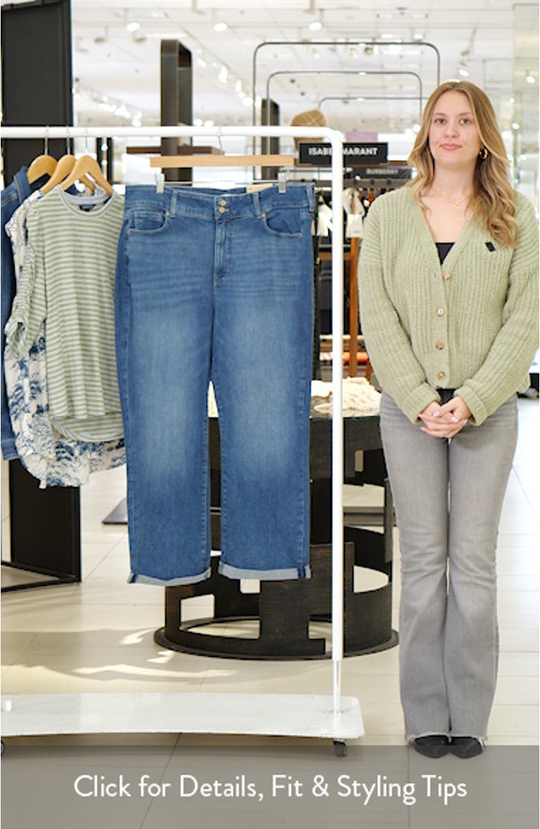 Bailey High Waist Crop Relaxed Straight Leg Jeans, sales video thumbnail