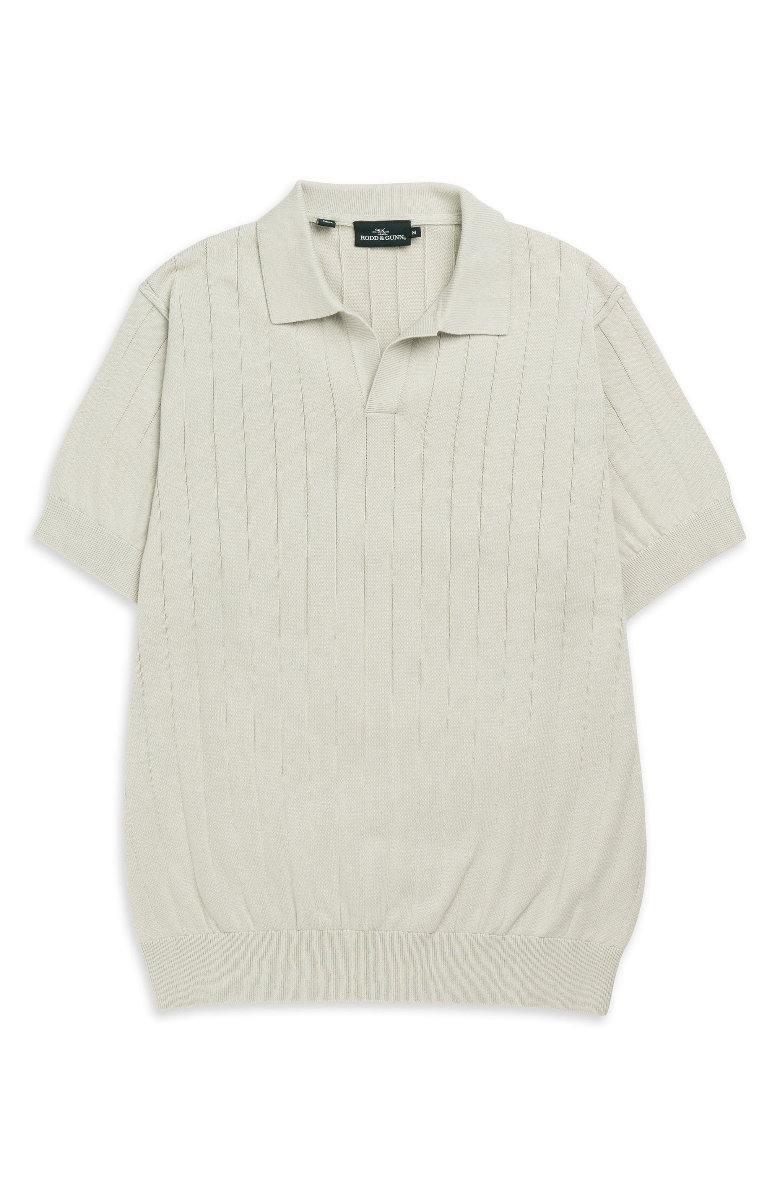 Frey's Crescent Rib Cotton Sweater Polo (Men) | Nordstrom