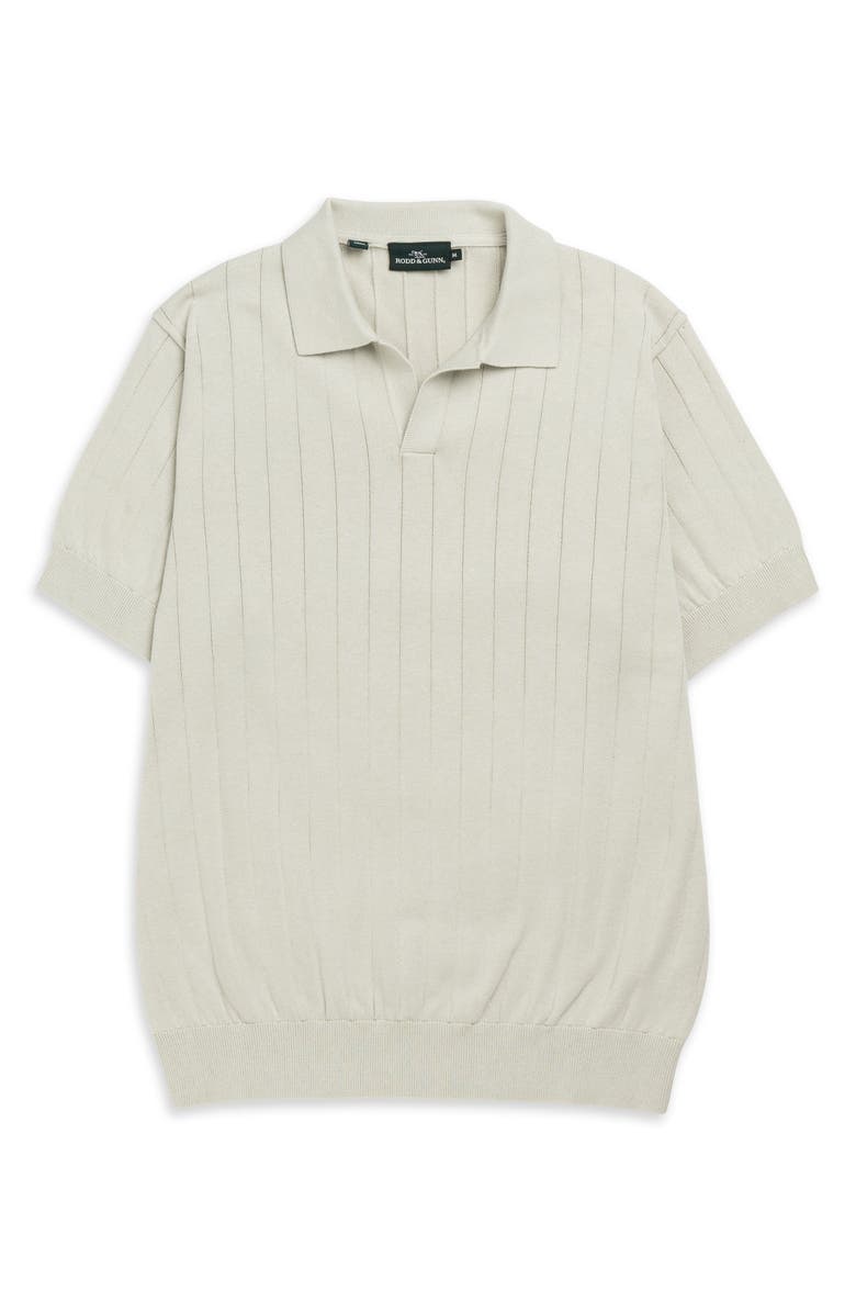 Rodd & Gunn Frey's Crescent Rib Cotton Sweater Polo, Alternate, color, Stone