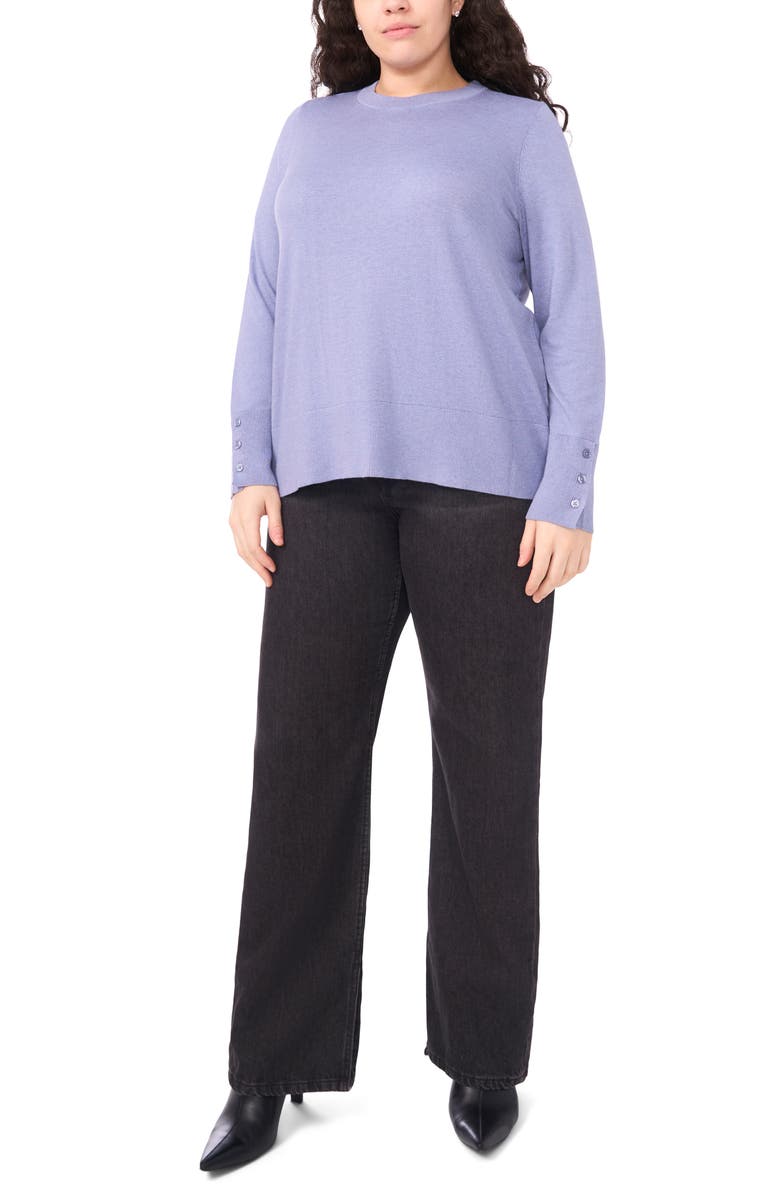 Halogen<sup>®</sup> Button Cuff Cotton Blend Sweater, Alternate, color,