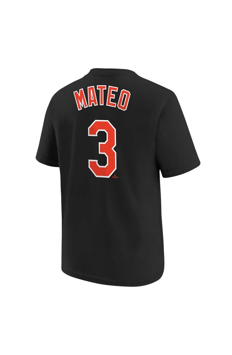 Nike Youth Nike Jorge Mateo Black Baltimore Orioles Player Name & Number T-Shirt, Alternate, color, 