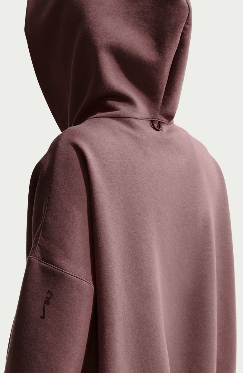 Nike Zip Front Hoodie, Alternate, color, Tattoo/ Black/ Burgundy Crush