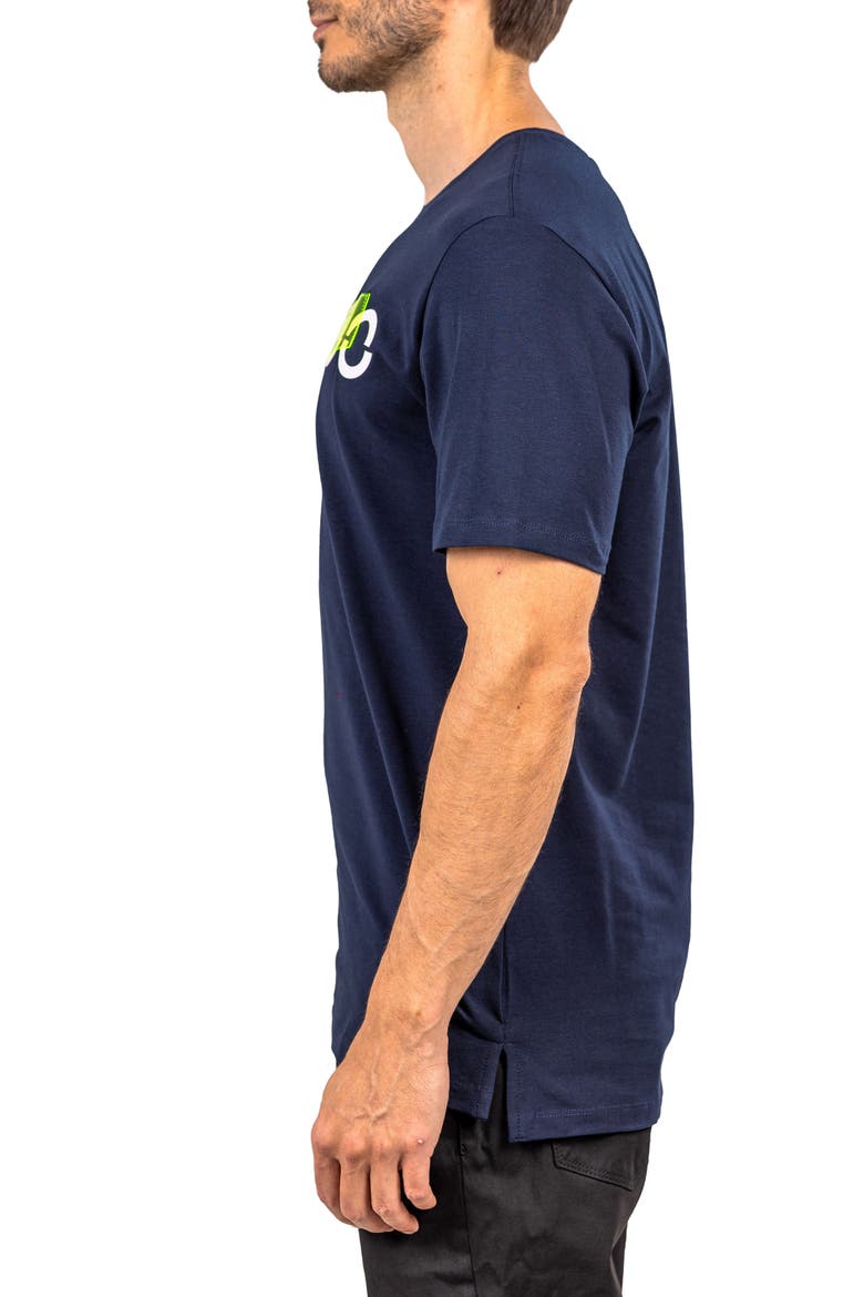 Wakeupfight Navyblue Graphic T-Shirt, Alternate, color, BLUE