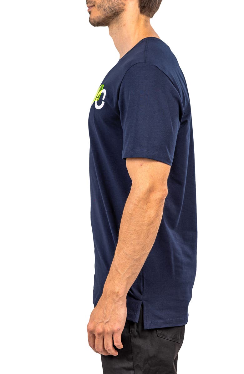 Maceoo Wakeupfight Navyblue Graphic T-Shirt, Alternate, color, Blue