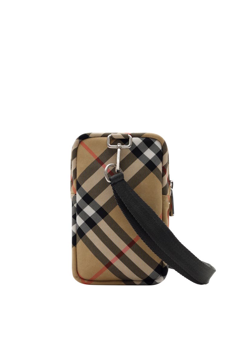 Check Phone Bag, Alternate, color, Sand beige