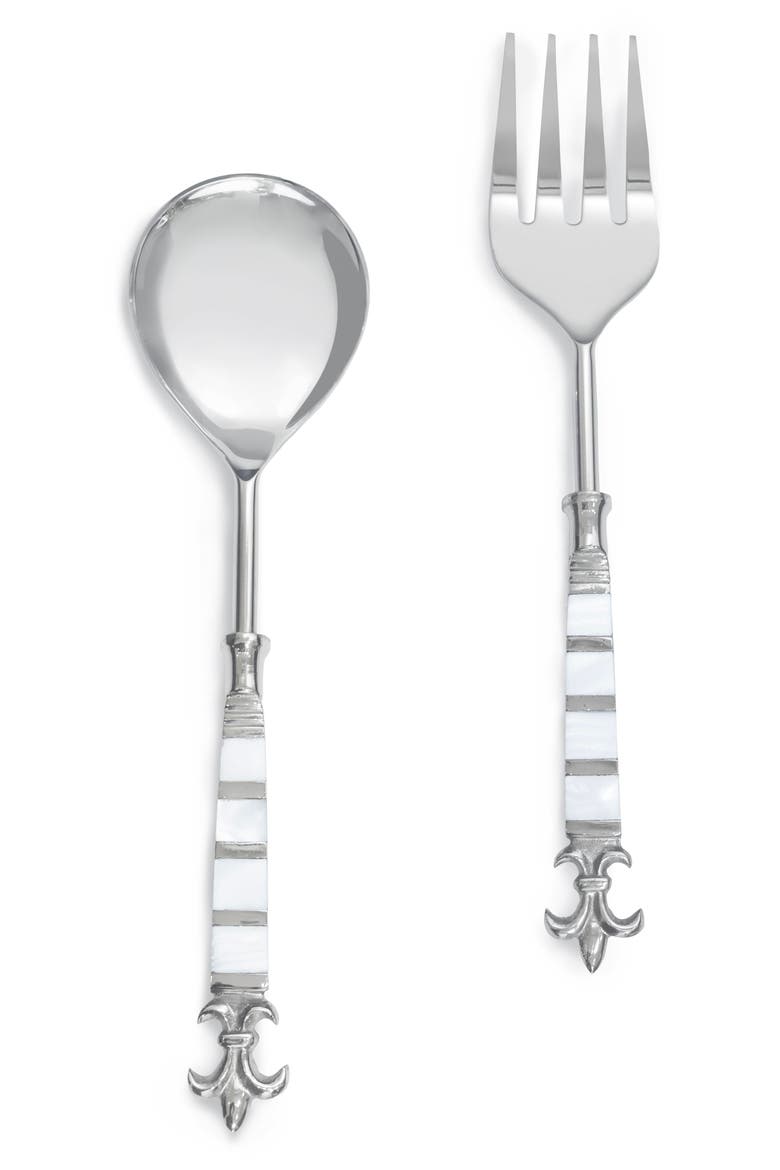 Mother-of-Pearl 2-Piece Salad Serving Set, Main, color, IVORY