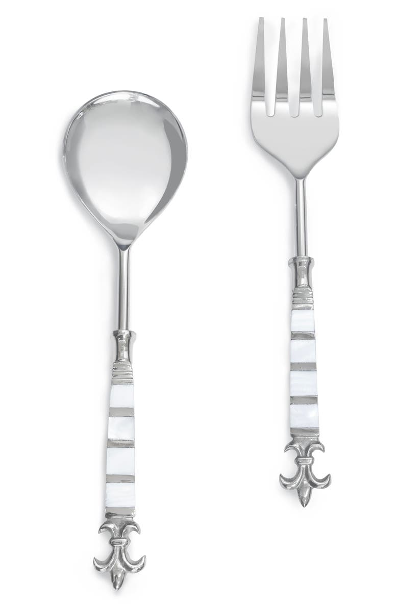 Tiramisu Mother-of-Pearl 2-Piece Salad Serving Set, Main, color, Ivory