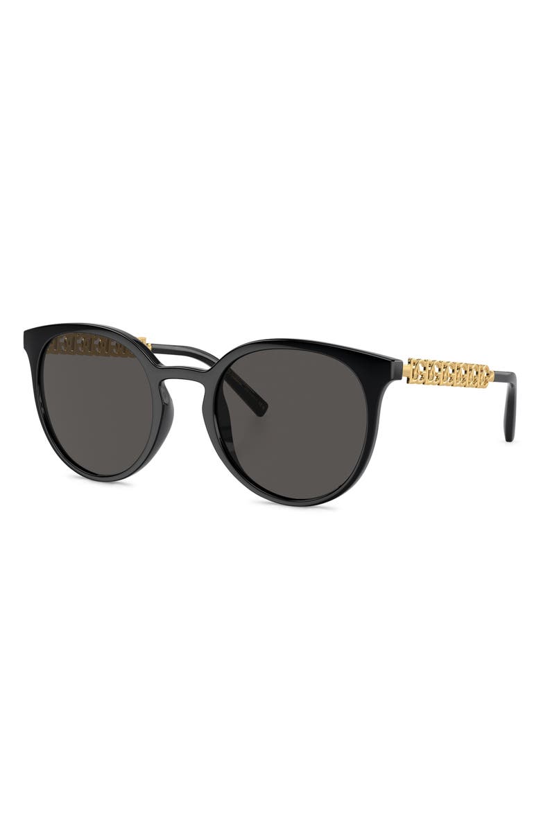 Dolce&Gabbana 52mm Phantos Sunglasses, Alternate, color, Black