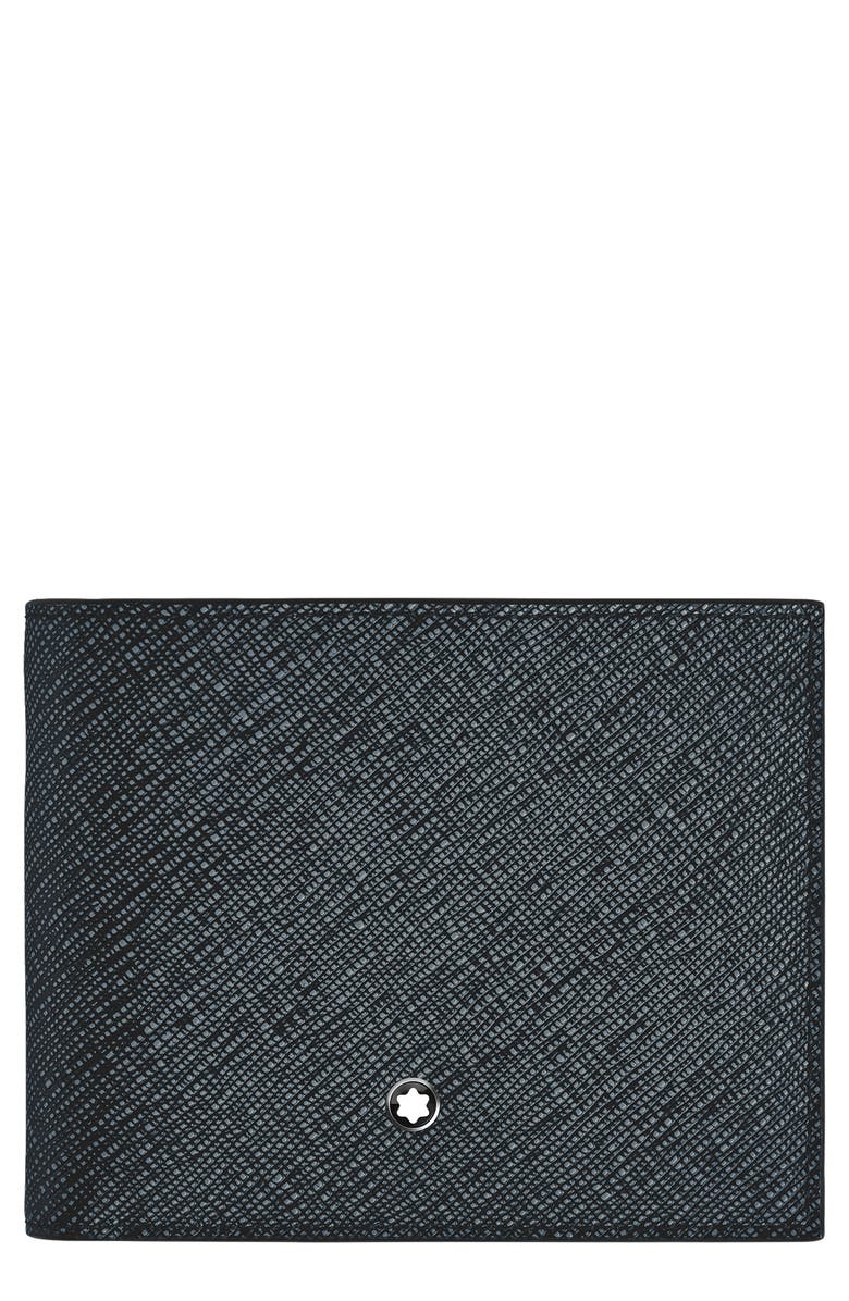 Montblanc Sartorial Leather Bifold Wallet, Main, color, Tweed Blue