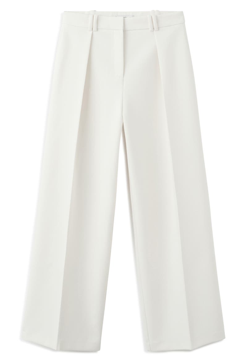 Pleated Wide Leg Pants, Alternate, color, WHITE