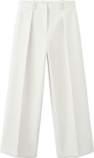 MANGO Pleated Wide Leg Pants