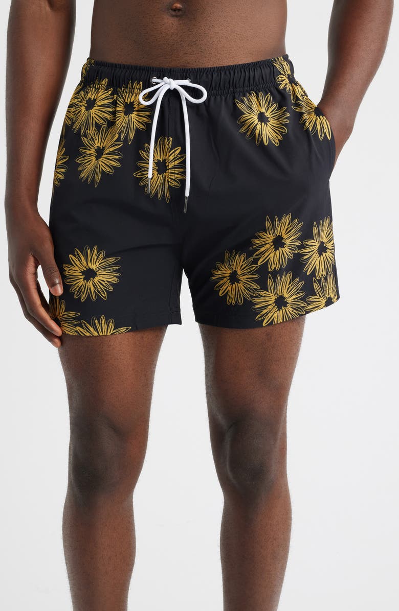 MAVRANS Sunflower Swim Trunks, Main, color, Black