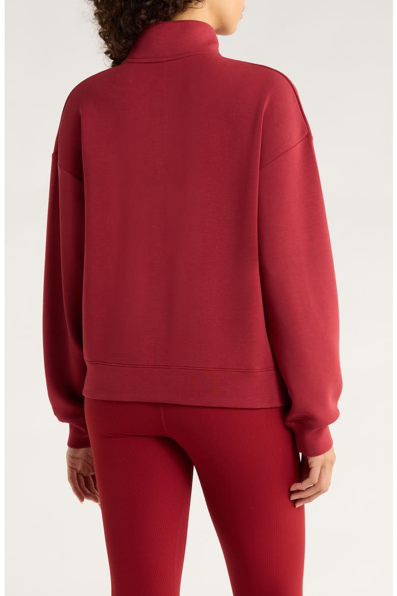 Dreamweave Crossover Quarter Zip, Alternate, color, MERLOT