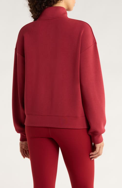 Mpg Dreamweave Crossover Quarter Zip In Burgundy