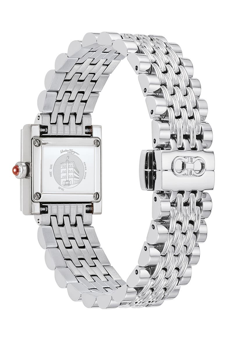 Square Bracelet Watch, 19mm x 19mm, Alternate, color, STAINLESS STEEL