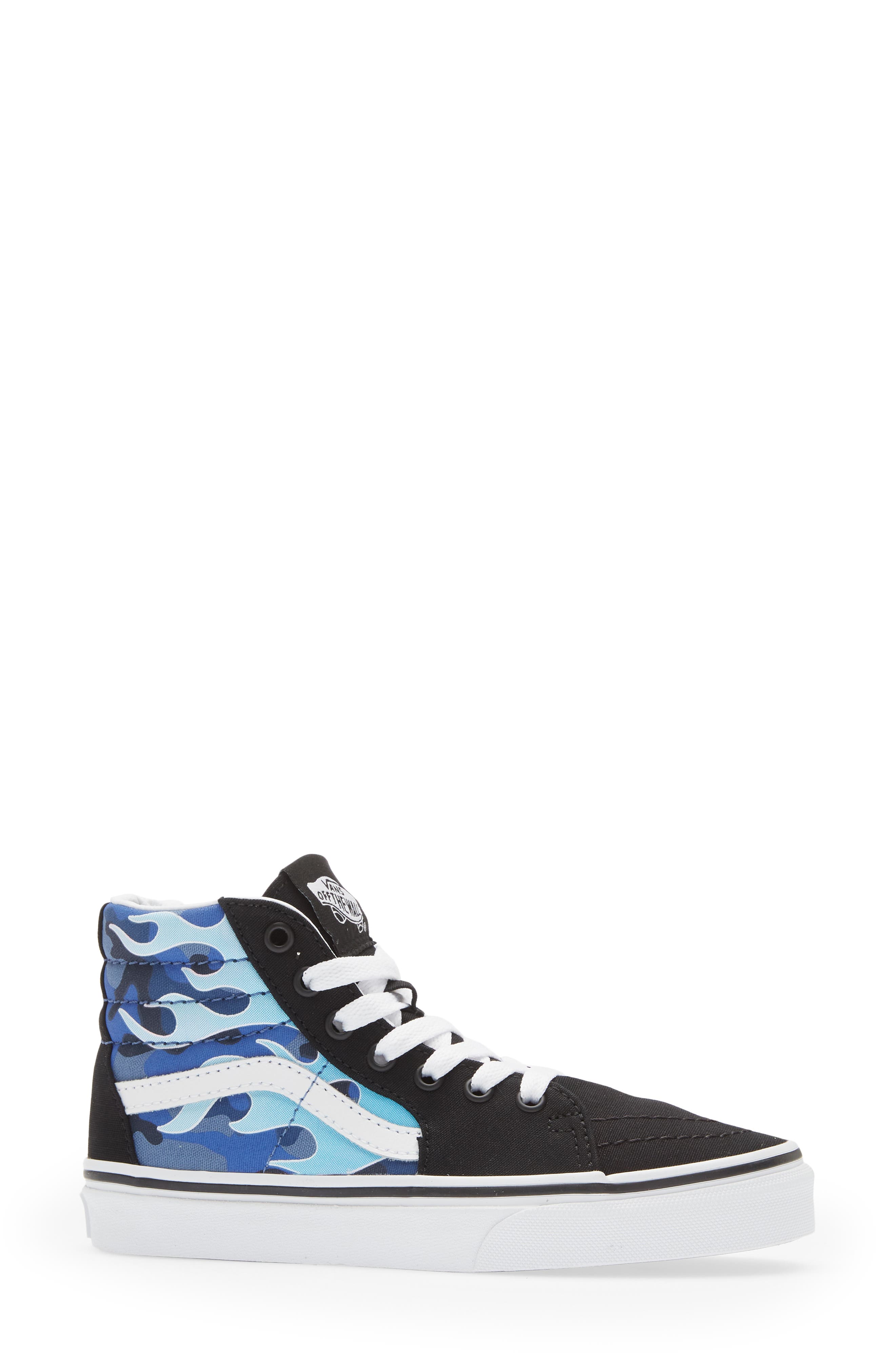 Vans Sk8-Hi Camo Flame High Top Sneaker, Alternate, color, 