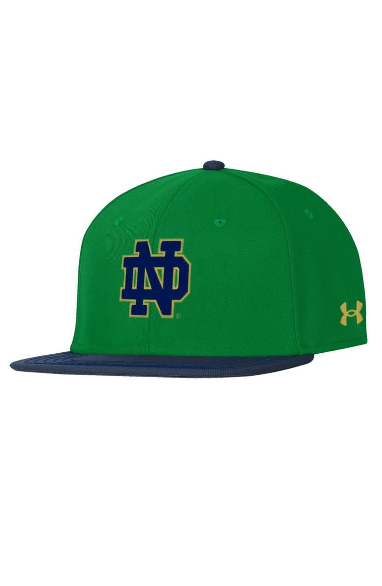 Under Armour Men's Under Armour  Green Notre Dame Fighting Irish Baseball Fitted Hat, Main, color, 