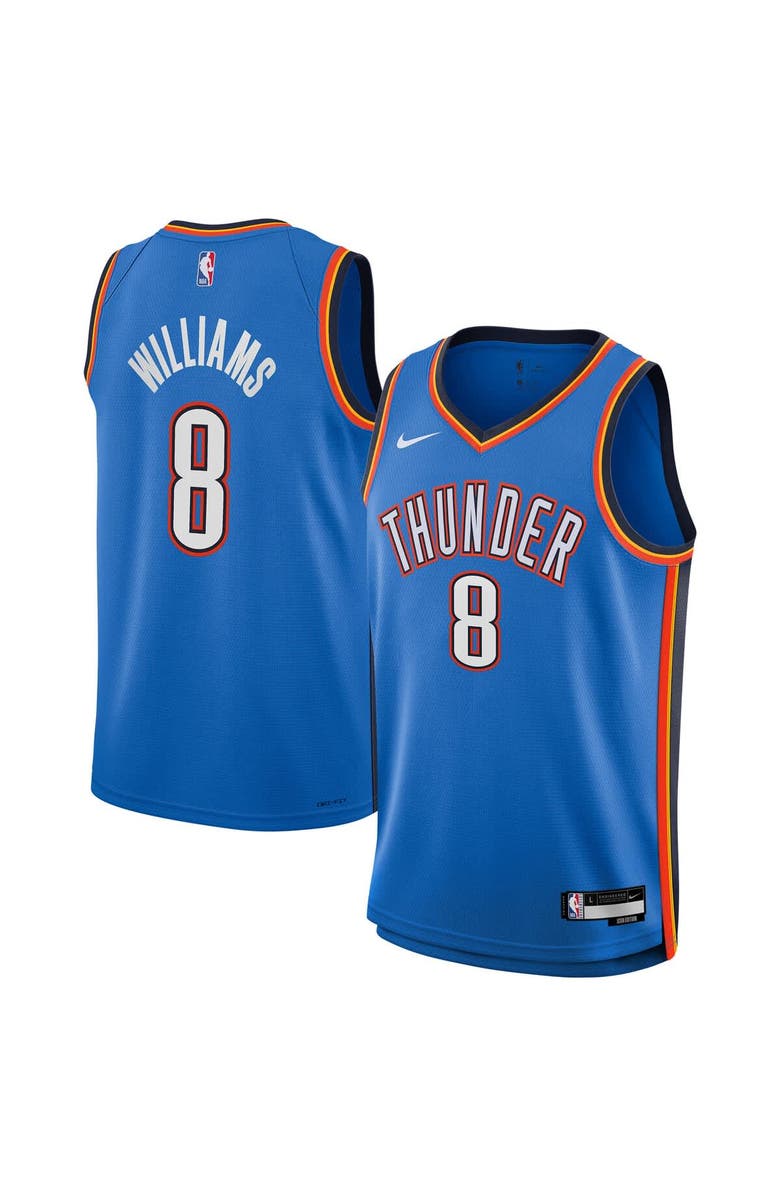 Nike Youth Nike Jalen Williams Blue Oklahoma City Thunder Swingman Jersey - Icon Edition, Main, color, Blue