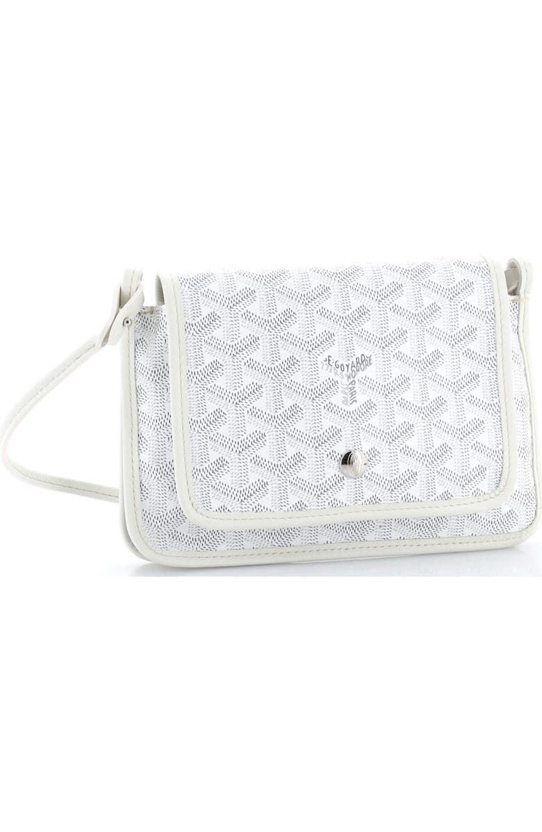 Pre-Owned Goyard Plumet Clutch Wallet Coated Canvas, Alternate, color, White