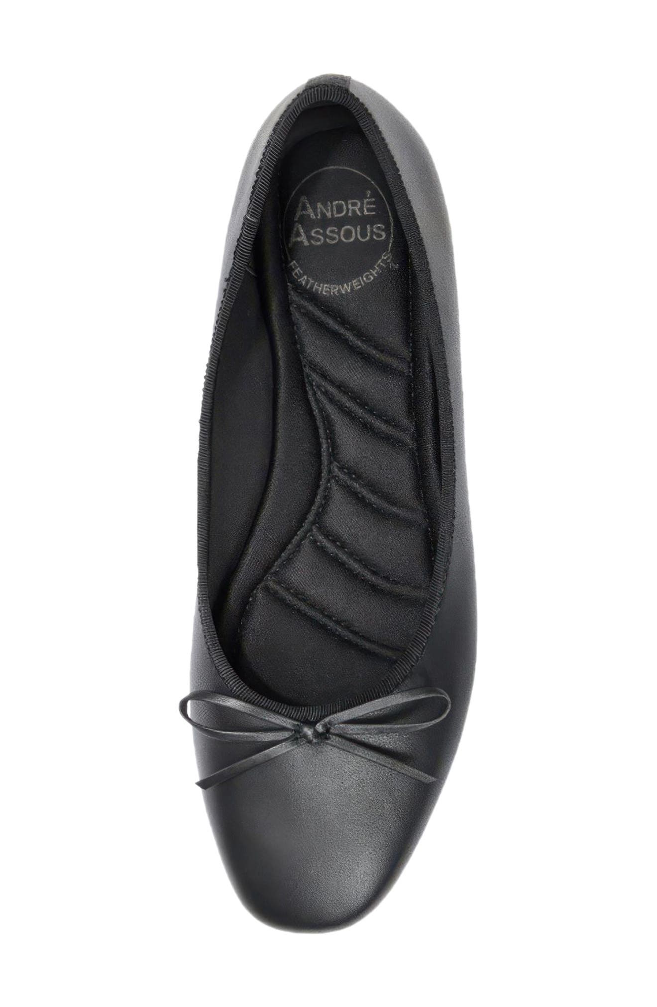 André Assous Haley Ballet Flat, Alternate, color, Black Nappa