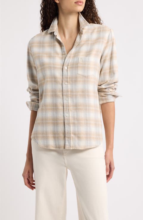 Eileen Relaxed Cotton Flannel Shirt