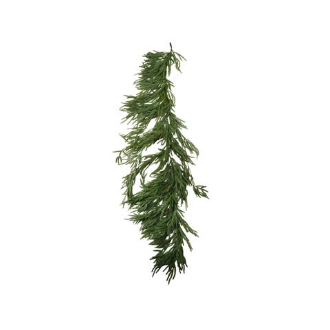 Evergreen Cypress Garland with Iron Accents