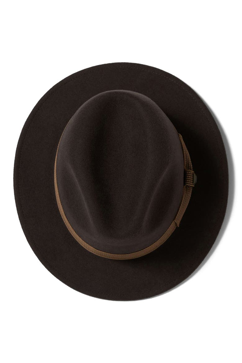 Roma Wool Felt Fedora, Alternate, color, CHOCOLATE/ BRONZE