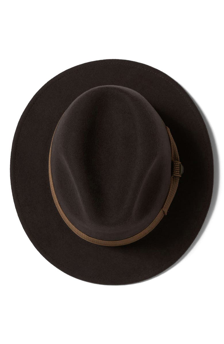 Brixton Roma Wool Felt Fedora, Alternate, color, Chocolate/ Bronze