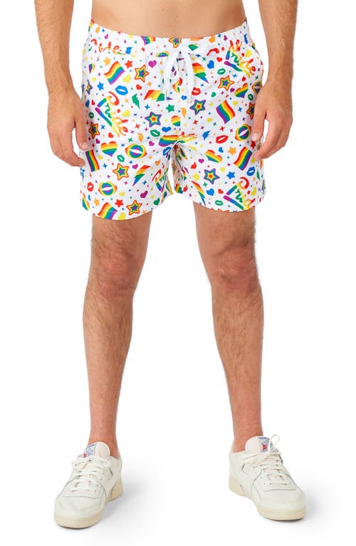 Opposuits Pride Icons Drawstring Shorts In White