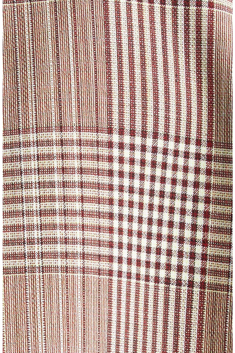 Relaxed Fit Check Double Face Cotton Blend Blazer, Alternate, color, BROWN/ WHITE/ YELLOW