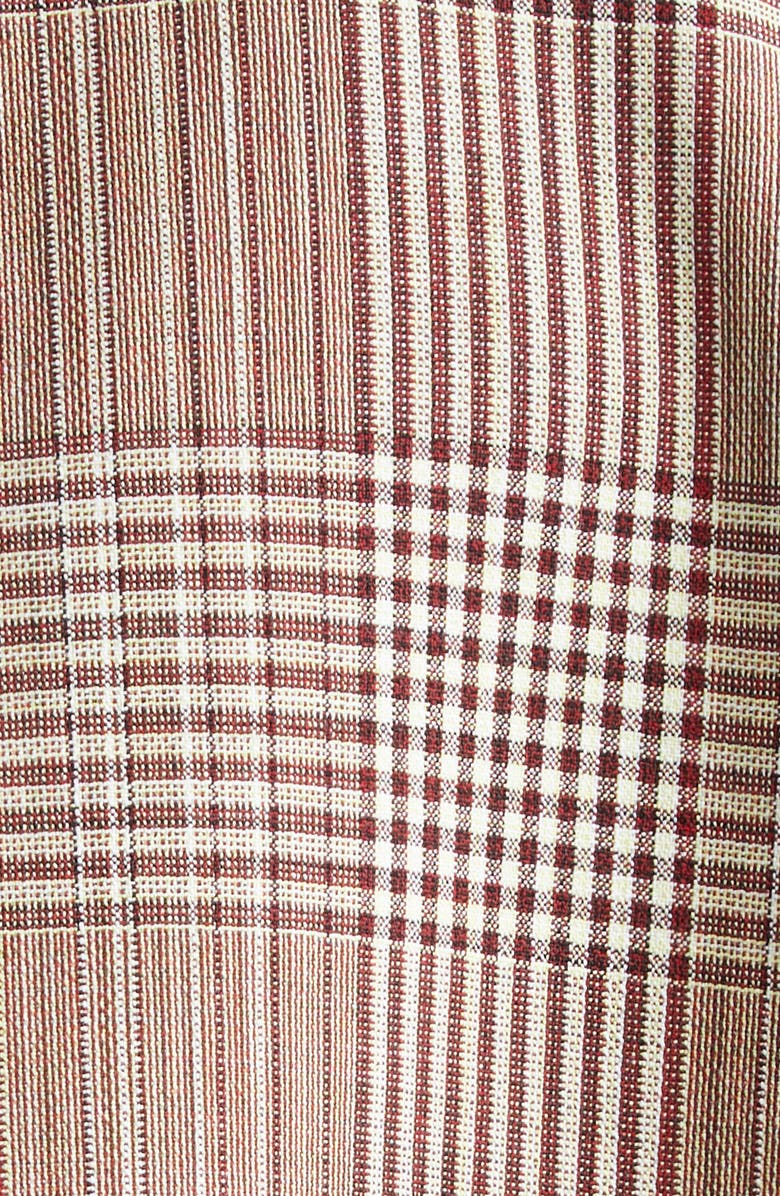 Bottega Veneta Relaxed Fit Check Double Face Cotton Blend Blazer, Alternate, color, Brown/ White/ Yellow