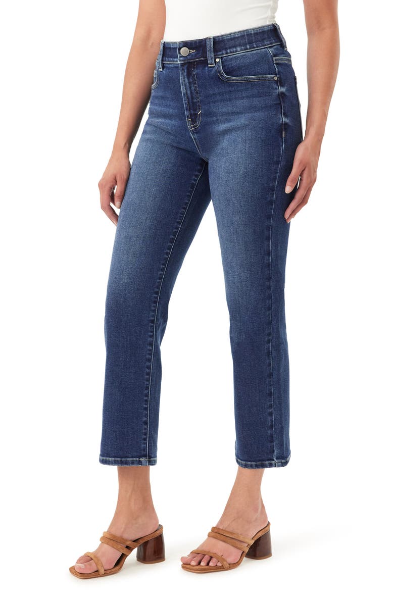 CURVE APPEAL Effortless 27-Inch High Rise Slim Straight Leg Jeans, Alternate, color, Celeste