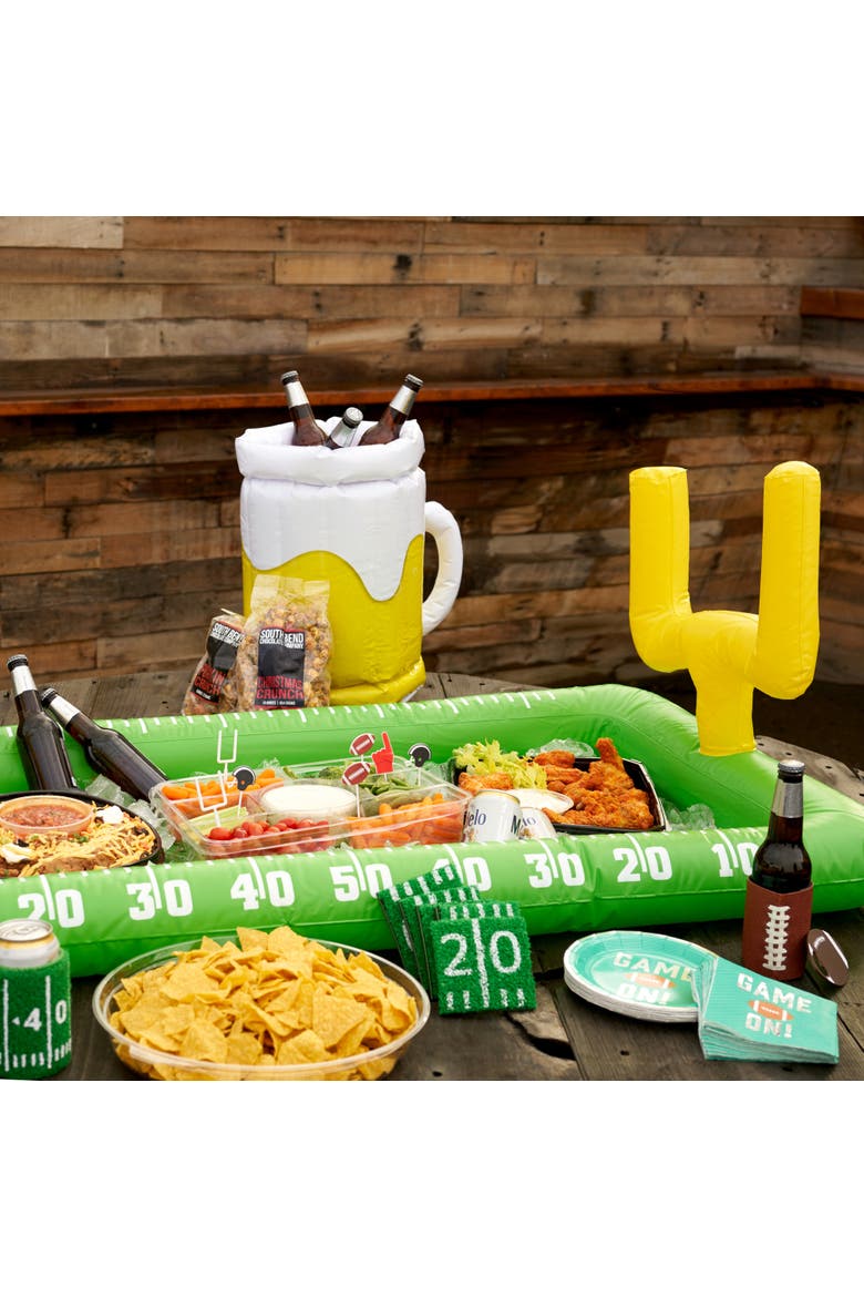 Football Field Inflatable Cooler Bar, Alternate, color, Green