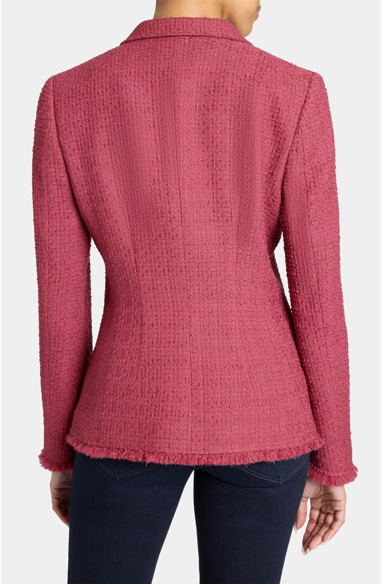 Santorelli Alaia Double-Breasted Tweed Jacket, Alternate, color, Crushed Berry
