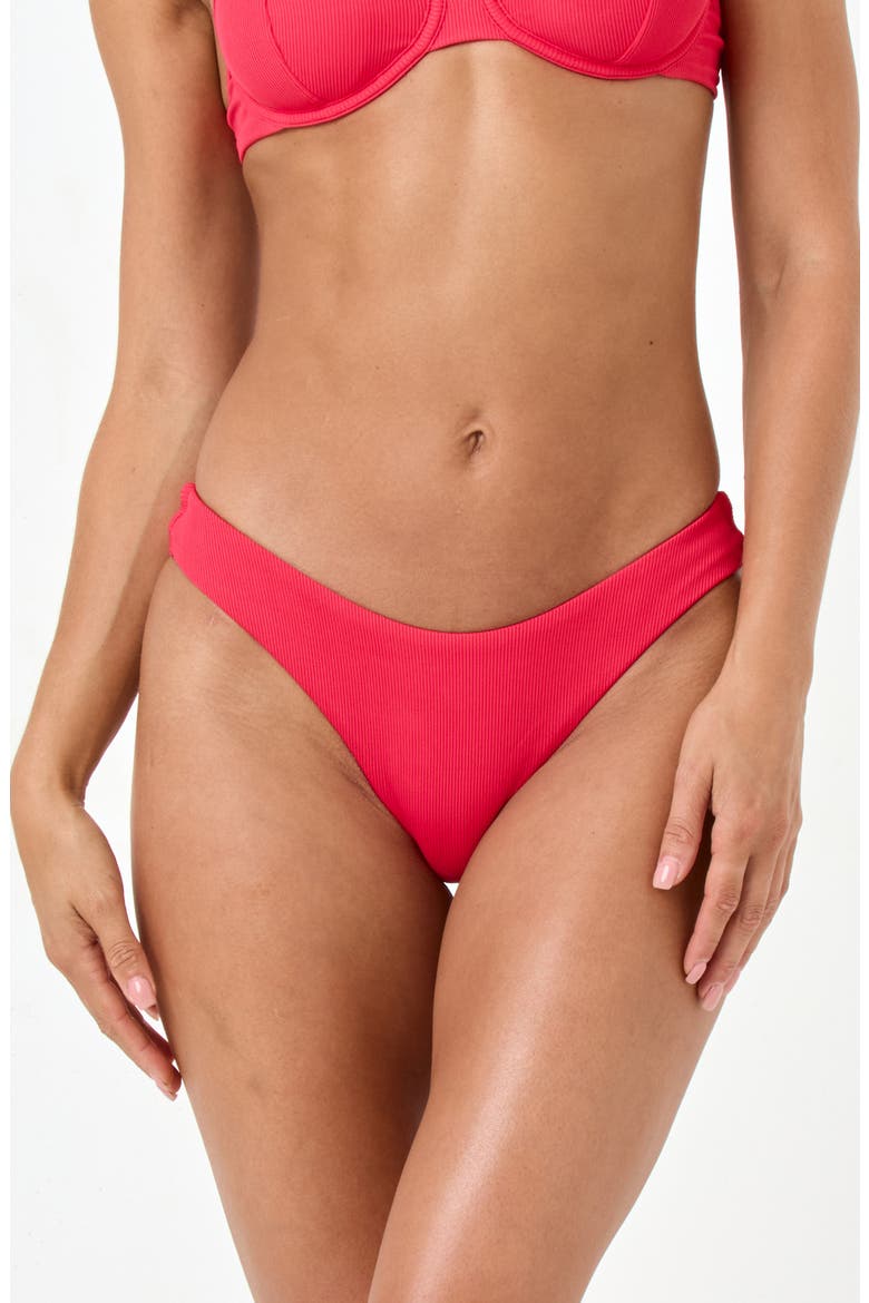 Ribbed Rocky Classic Bikini Bottoms, Main, color, POUT