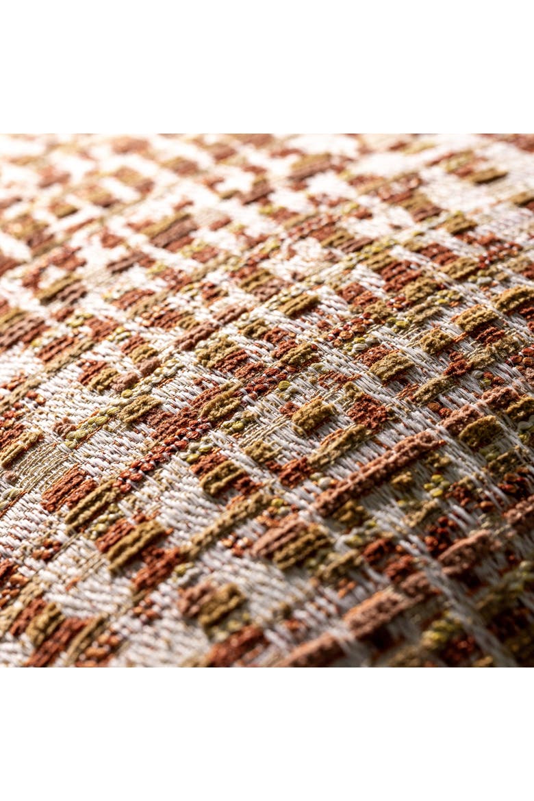 Channel Textured Chenille Indoor & Outdoor Woven Accent Pillow, Alternate, color, Sunset