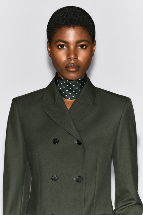 Geometric-Print Mulberry Silk Scarf