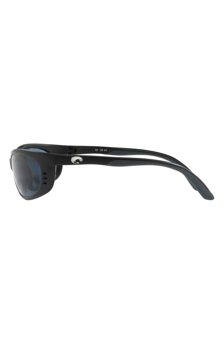 Costa Del Mar 61mm Polarized Wraparound Sunglasses, Alternate, color, Matte Black