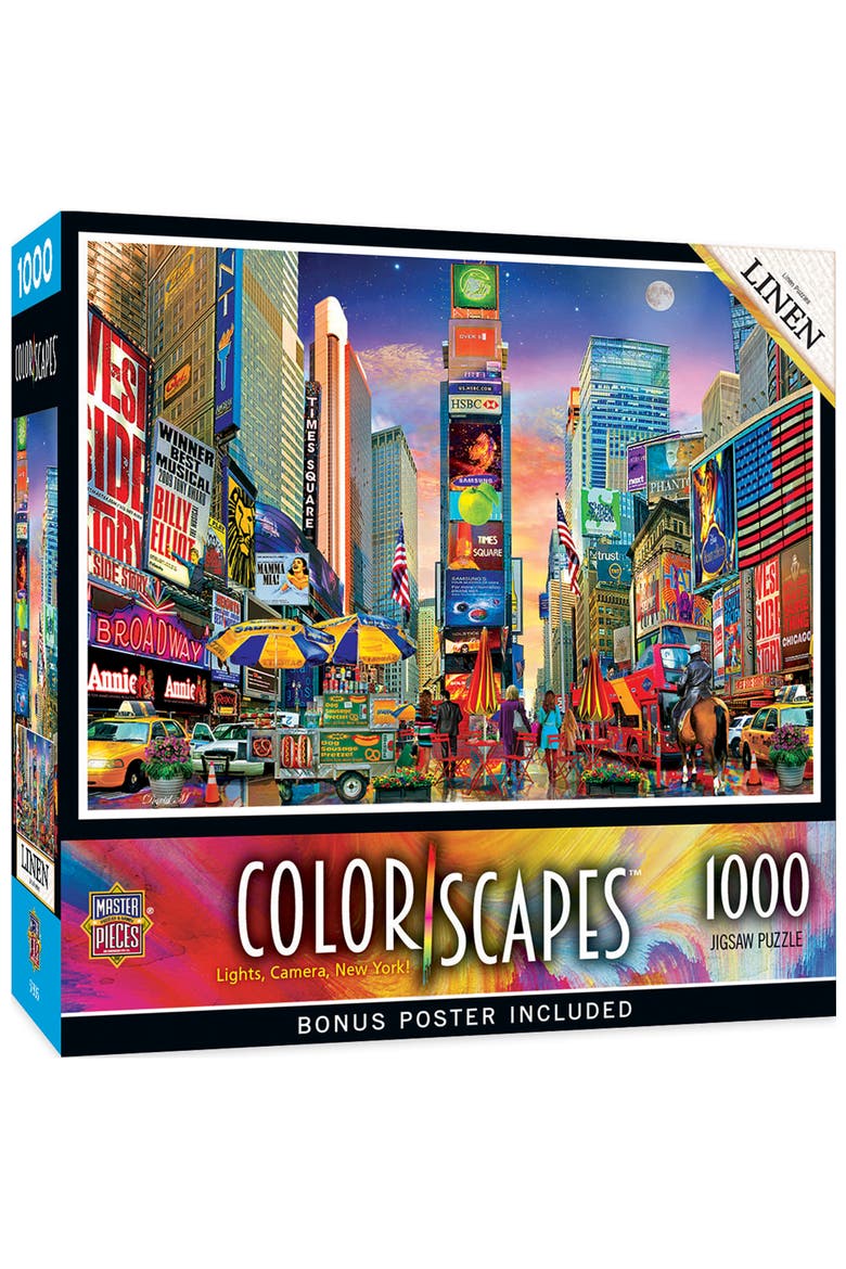 Lights, Camera, New York! 1000pc Puzzle, Main, color, Multicolor
