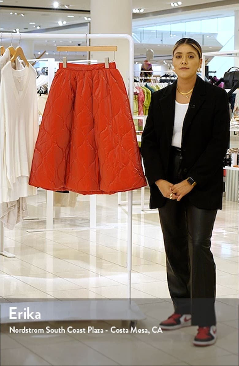 Women's Sui Quilted Puffer Skirt, sales video thumbnail