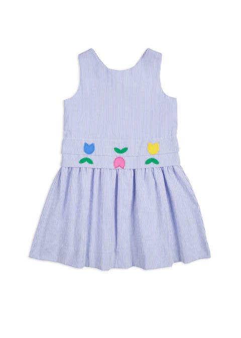 Seersucker Dress With Tulips