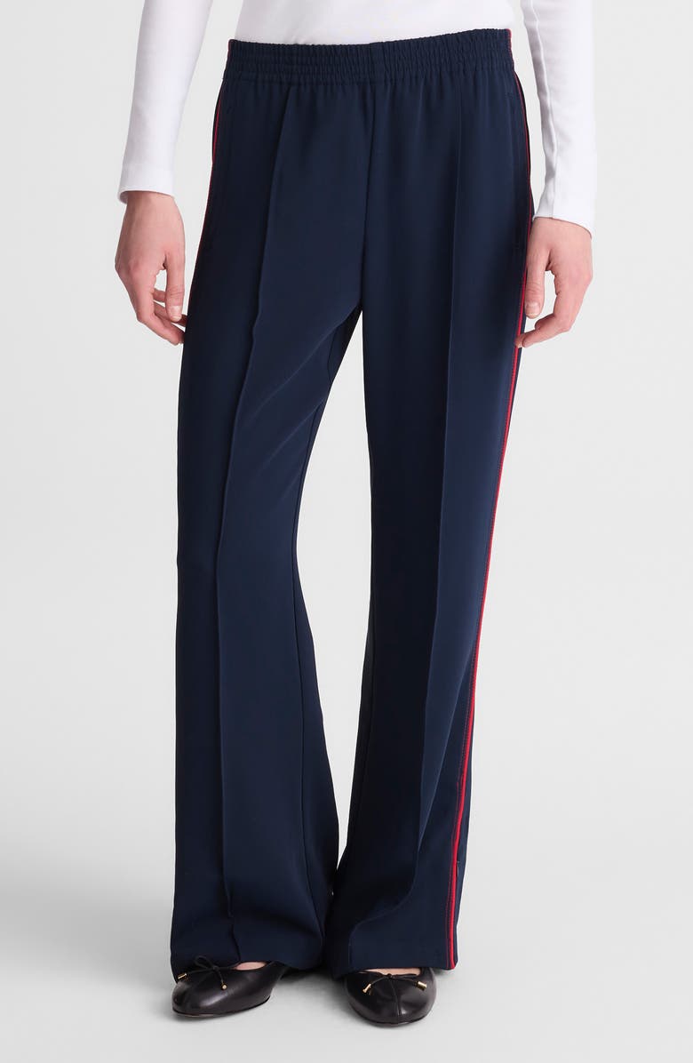 Madewell Pull-On Bootcut Track Pants, Main, color, Classic Navy