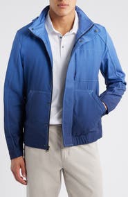 W.R.K Water Resistant Ombré Windbreaker with Stowaway Hood