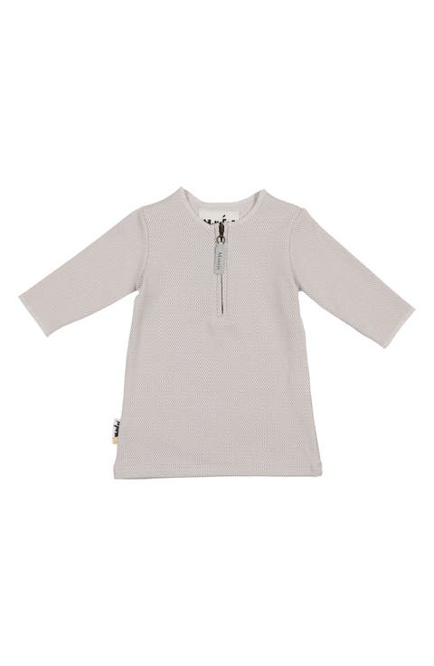 Kids' Microgrid Long Sleeve Zip Top (Toddler & Little Kid)