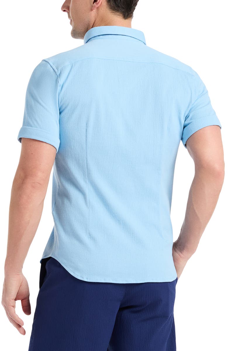 Robert Graham Hammond Knit Short Sleeve Button-Up Shirt, Alternate, color,