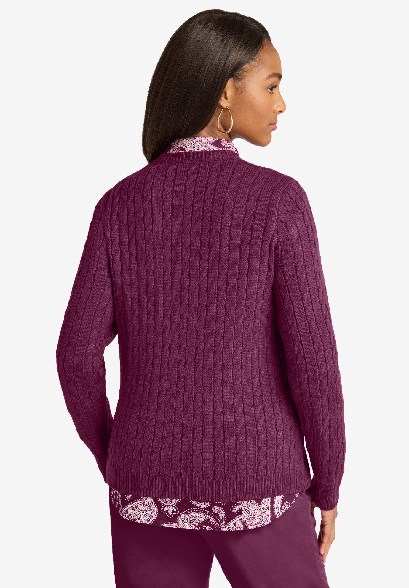 Cable Crewneck Sweater - image 4